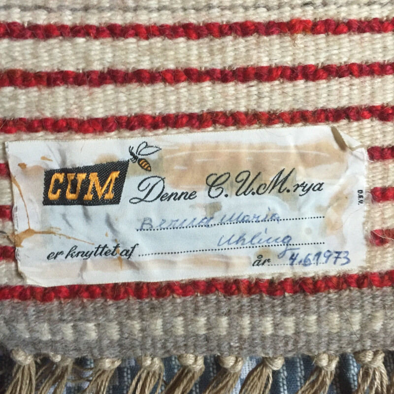 Tapete de lã dinamarquês Cum Rya - 1970