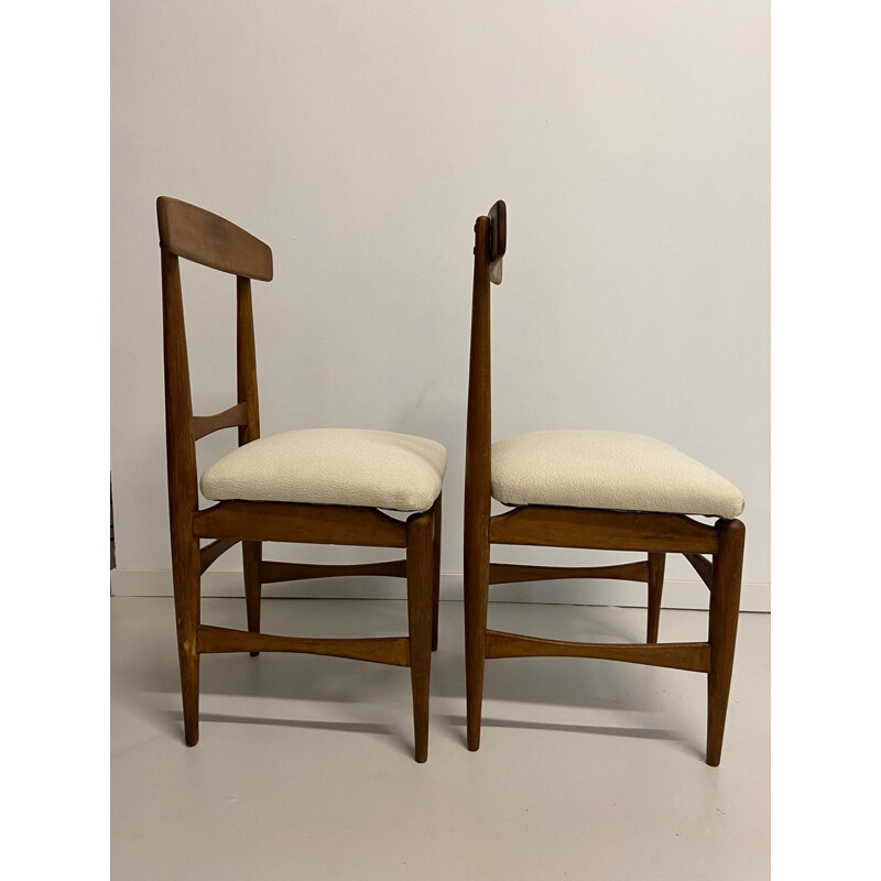 Paar Vintage-Stühle aus Eiche, Suede 1950