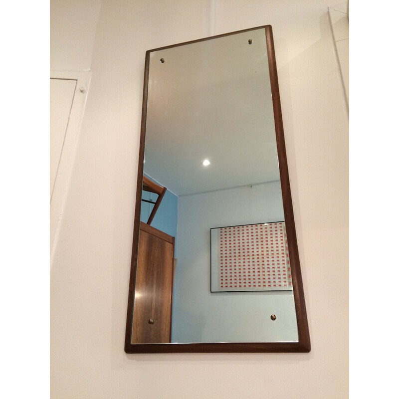 Big wall mirror in teak - 1960s 