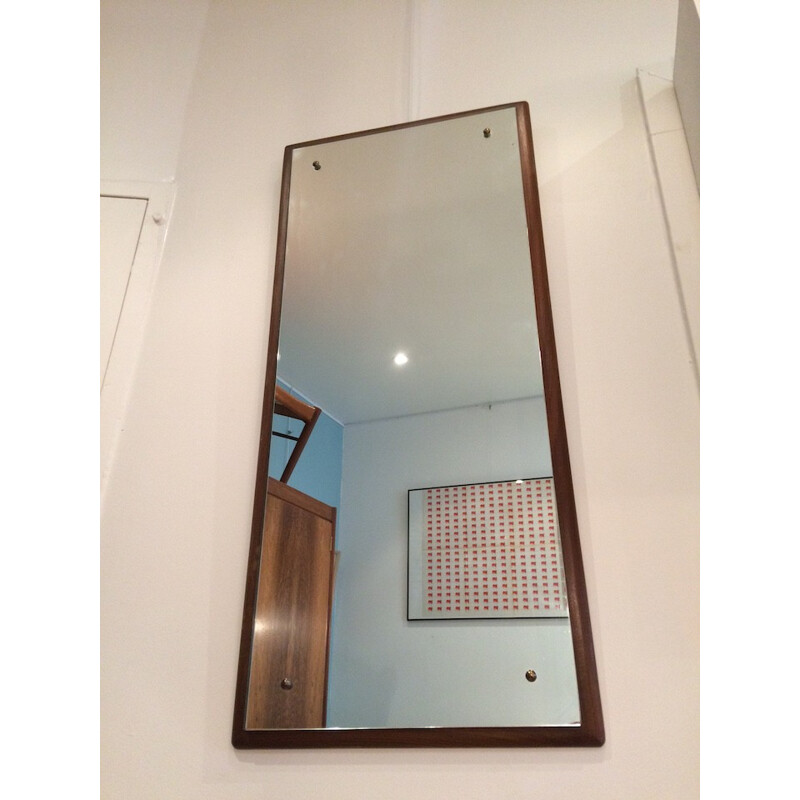 Big wall mirror in teak - 1960s 