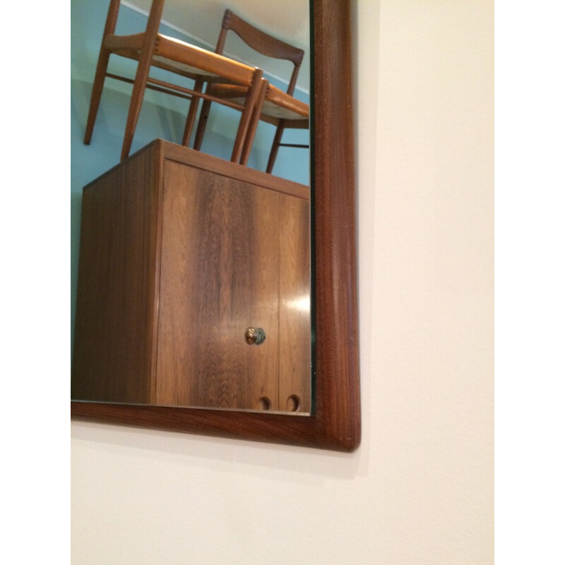 Big wall mirror in teak - 1960s 