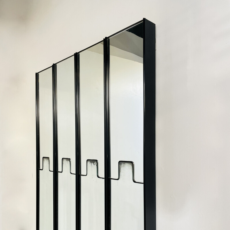 Vintage mirror with coat rack by Luciano Bertoncini for Elco, Italy 1970