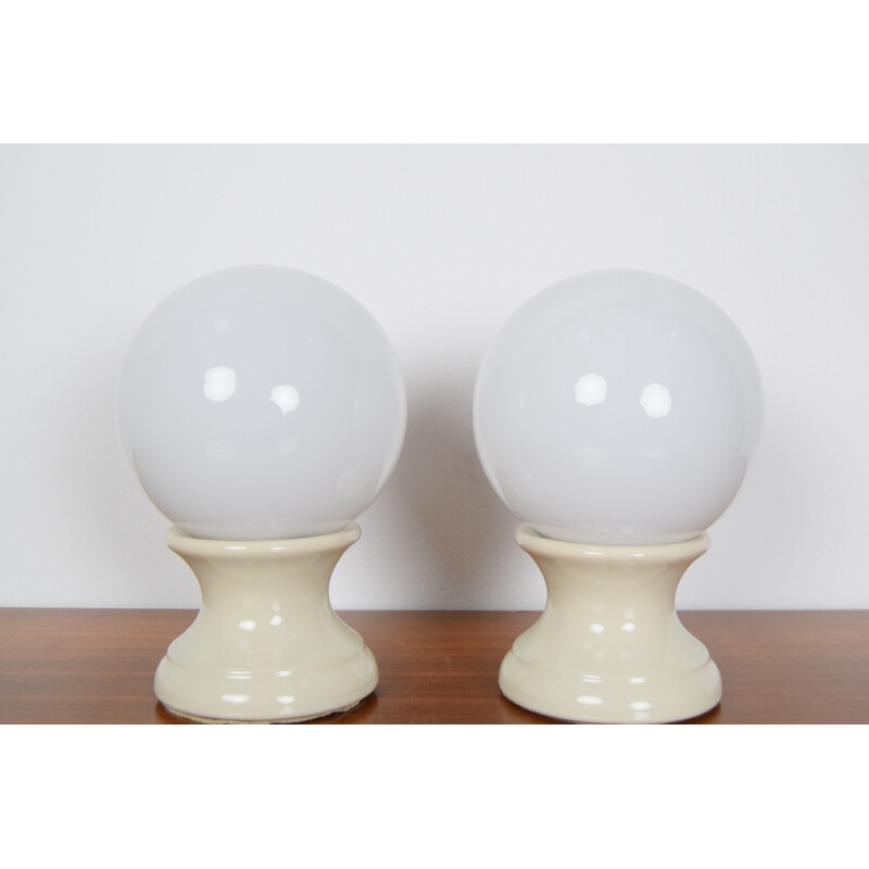 Pair of mid-century table lamps, Czechoslovakia 1960s