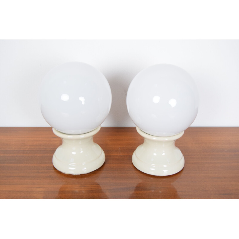 Pair of mid-century table lamps, Czechoslovakia 1960s