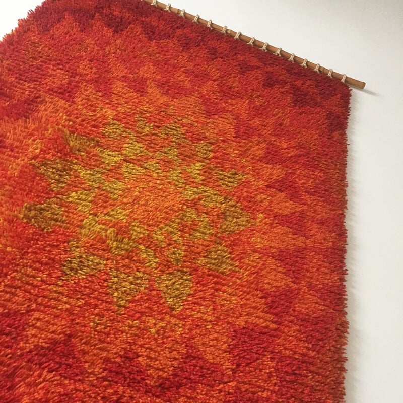 Danish Cum Rya wall rug in wool - 1970s