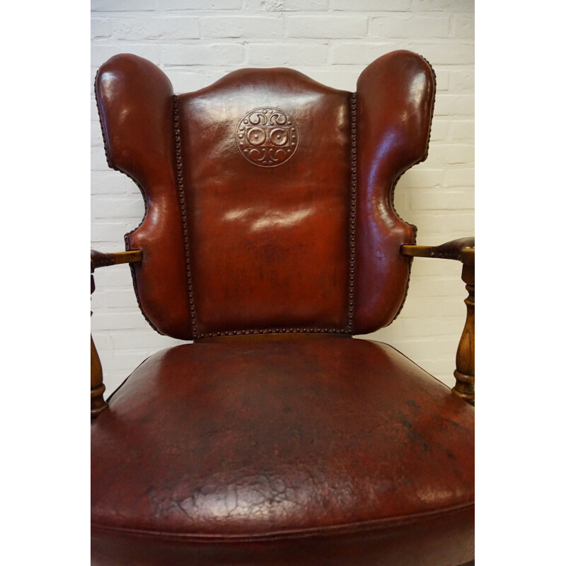 Fauteuil néerlandais vintage en cuir par Theo Ruth pour Artifort, 1950