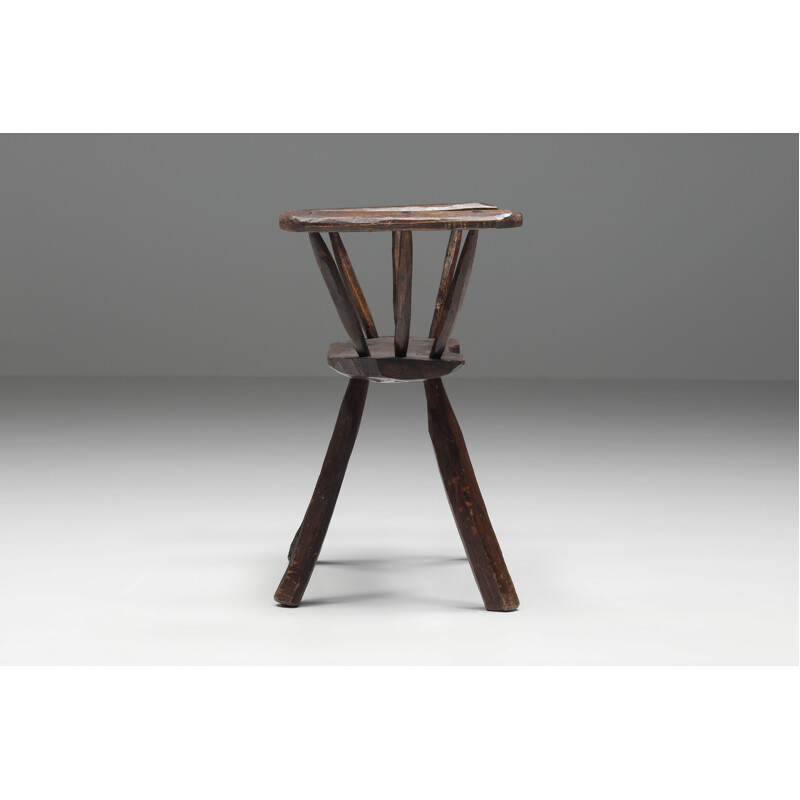 Vintage stool with armrests, England 1890s