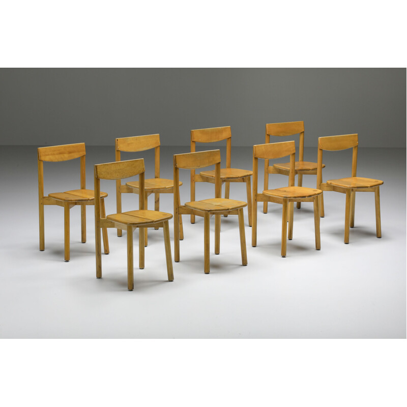 Set van 8 vintage stoelen van Pierre Gautier-Delaye, 1960