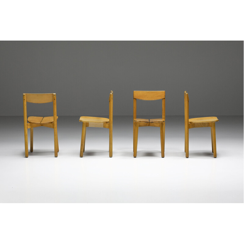 Set van 8 vintage stoelen van Pierre Gautier-Delaye, 1960