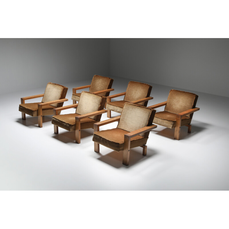 Ensemble de 8 fauteuils vintage par Wim Den Boon, Pays-Bas 1960