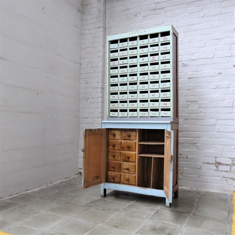 Funky vintage workshop cabinet