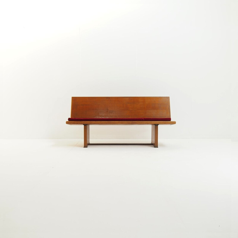 Belgian vintage monestary bench with "Japanese" architecture