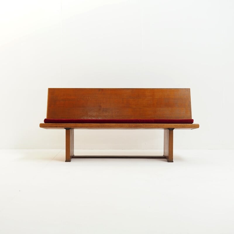 Belgian vintage monestary bench with "Japanese" architecture