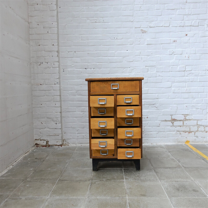 Vintage wooden labo chest of drawers