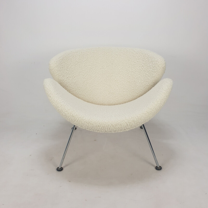 Vintage fauteuil en voetenbank van Pierre Paulin voor Artifort, 1980