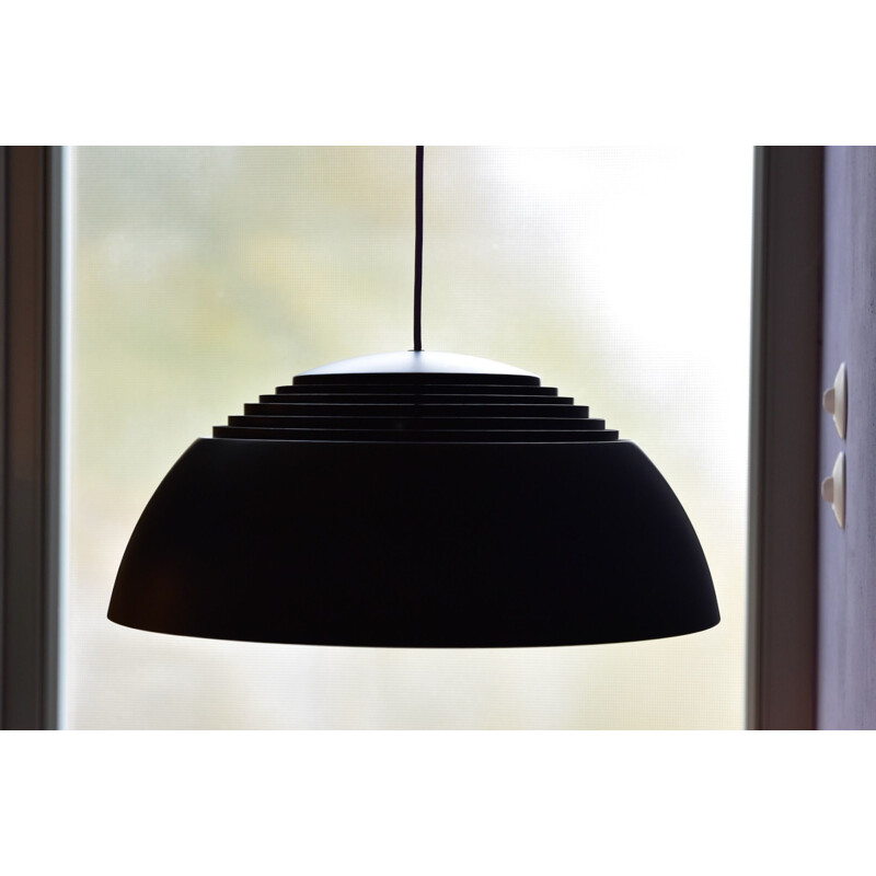 Vintage black Aj Royal pendant lamp by  Arne Jacobsen for Louis Poulsen, Denmark