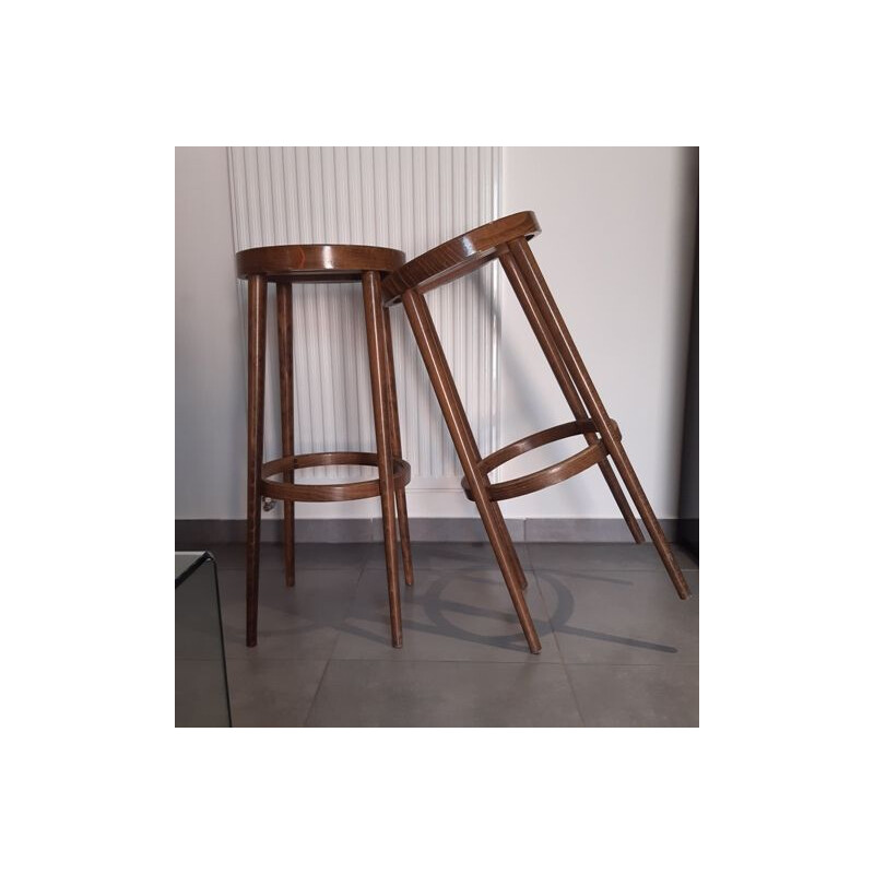 Pair of vintage Baumann stools, 1950