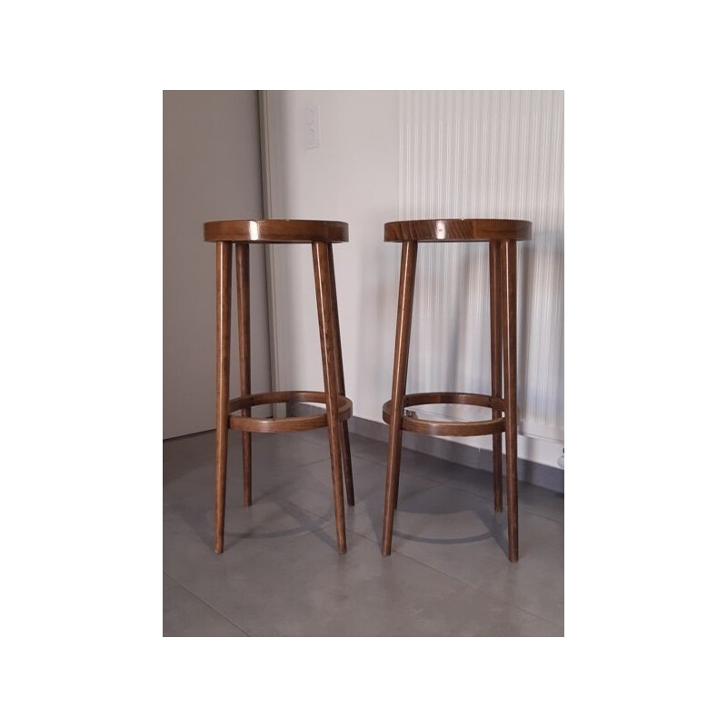 Pair of vintage Baumann stools, 1950