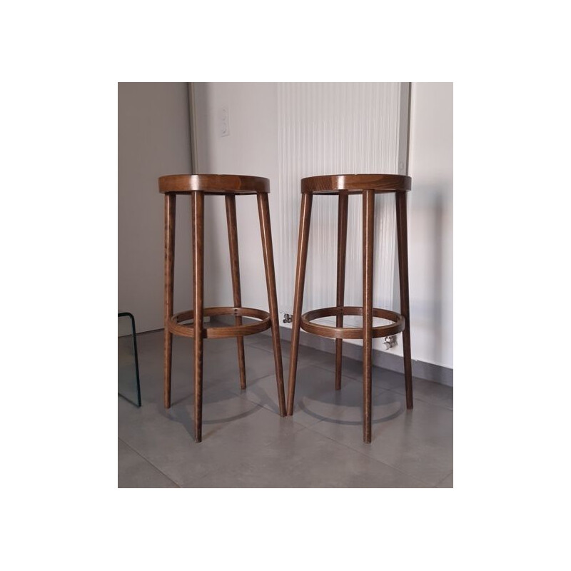 Pair of vintage Baumann stools, 1950