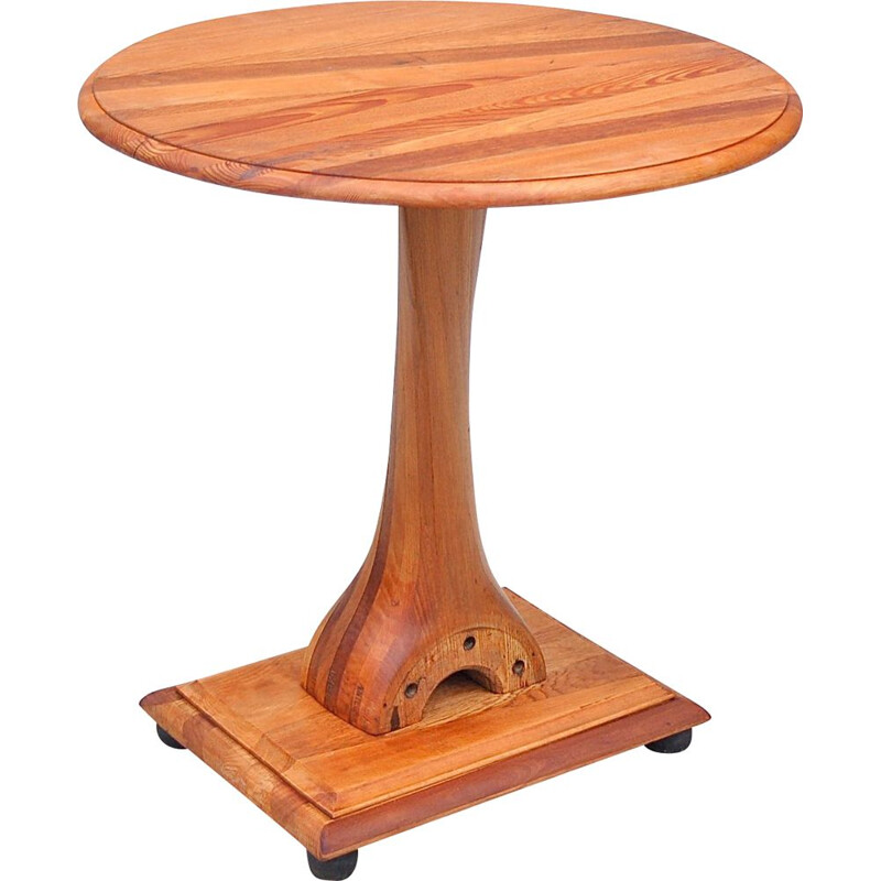 Wooden vintage aircraft propellor side table