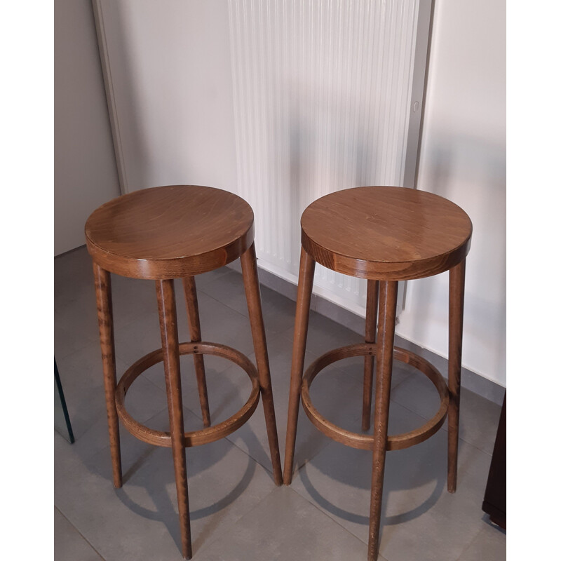 Pair of vintage Baumann stools, 1950