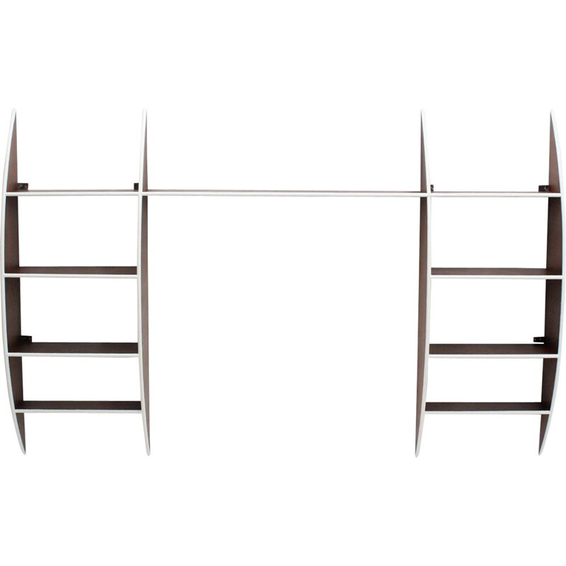 Mid century Italian hanging wood shelf, 1950s