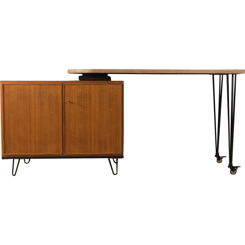 Vintage walnut desk, Germany 1960s