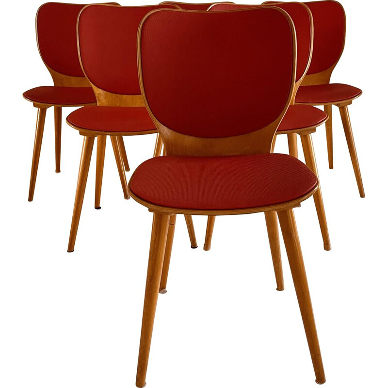 Lot de 6 chaises vintage par Max Bill pour Baumann