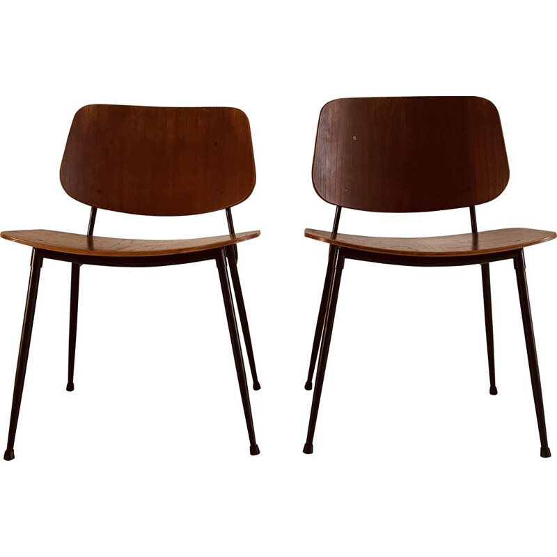 Pair of vintage chairs by Børge Mogensen for Søborg Møbelfabrik, Denmark 1953