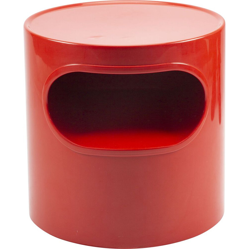 Vintage red Giano Giano Vano side table by Emma Gismondi for Artemide