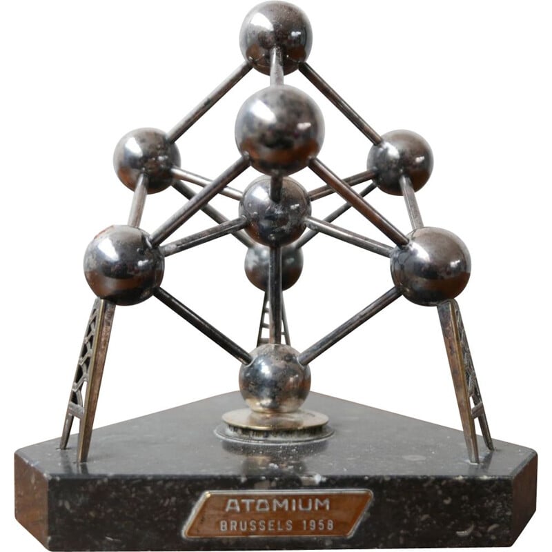 Maquette de bureau vintage du bâtiment de l'Atomium, Belgique 1960