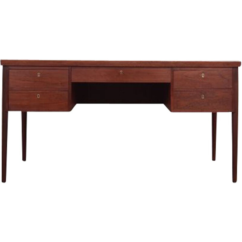 Dark teak vintage desk, Denmark 1960s