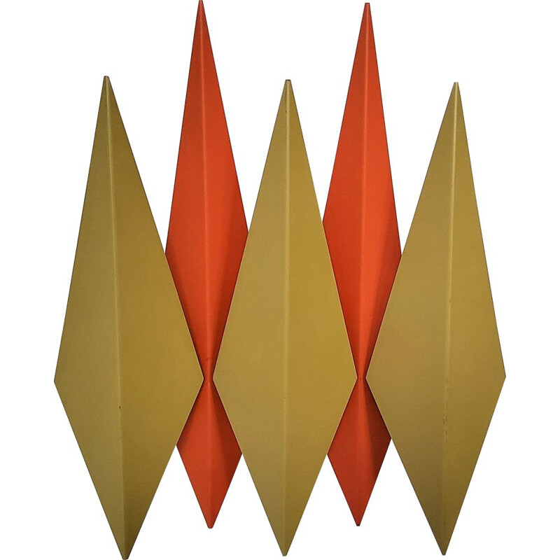 Vintage diamond shaped wall lamp by Svend Aage & Holm Sørensen for Holm Sørensen & Co, Denmark 1960s