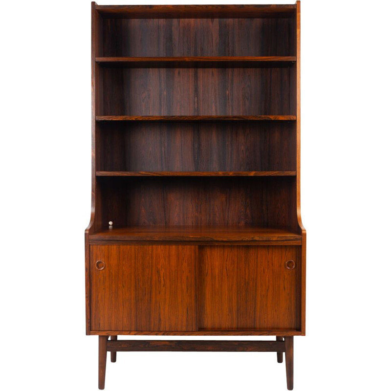 Danish vintage rosewood bookcase by Johannes Sorth for Nexø Møbelfabrik, 1960s