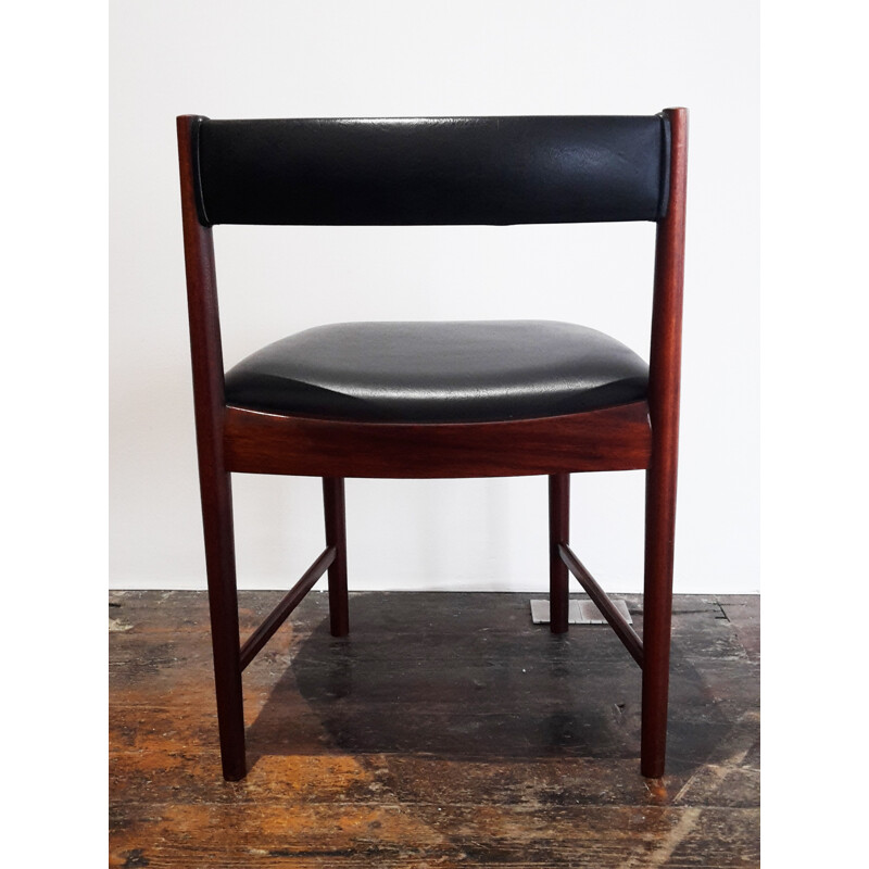 Mid century rosewood extendable table and 4 chairs - 1960s