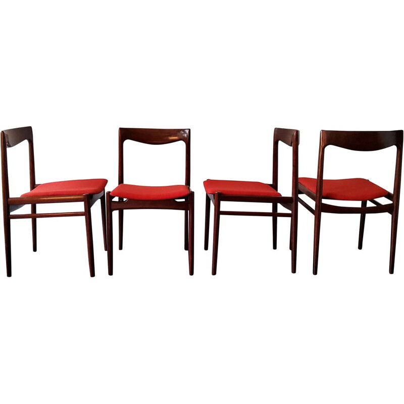 Set of 4 vintage dining chairs by Lübke, Germany 1960s