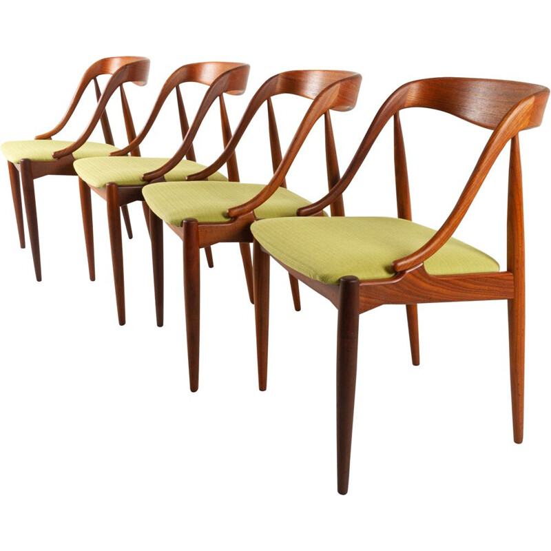 Ensemble de 4 chaises danoises vintage en teck par Johannes Andersen pour Uldum Møbelfabrik, 1960