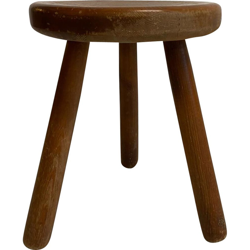 Vintage stool in solid pine