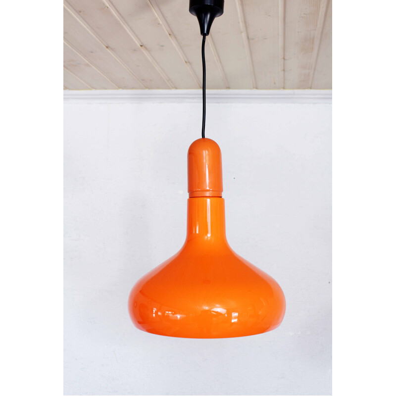 Vintage plastic and metal pendant lamp by Staff Leuchten, 1970