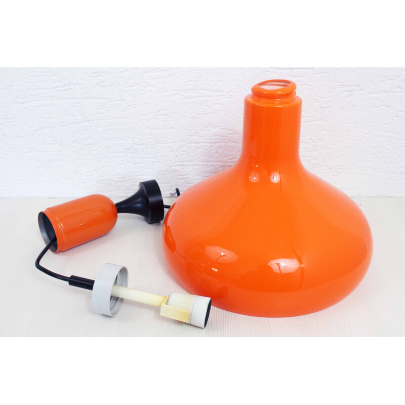 Vintage plastic and metal pendant lamp by Staff Leuchten, 1970