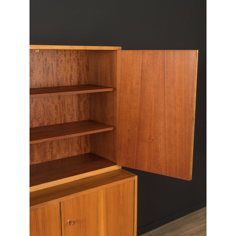 Vintage walnut cabinet with four doors, Germany 1950s