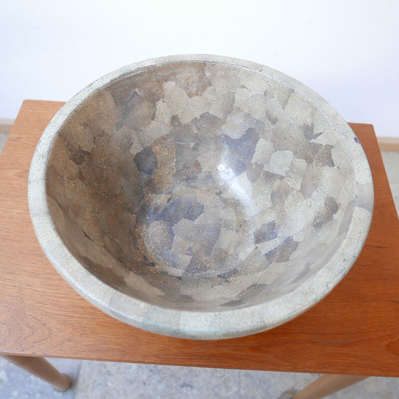 Vintage tessellated ceramic bowl, England 1980