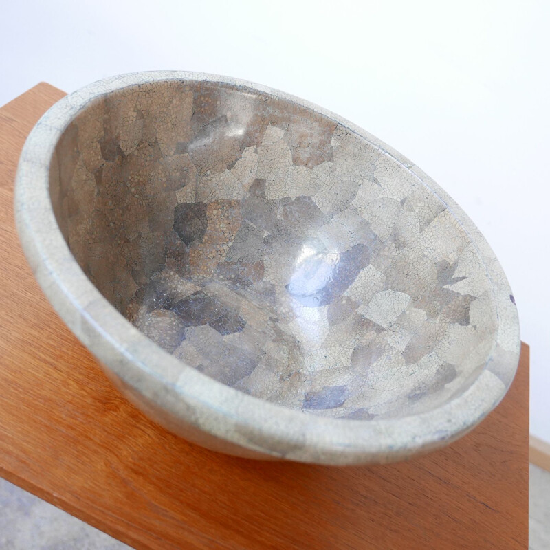 Vintage tessellated ceramic bowl, England 1980