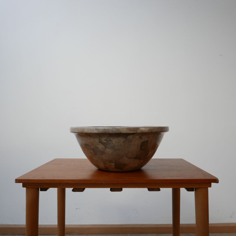 Vintage tessellated ceramic bowl, England 1980