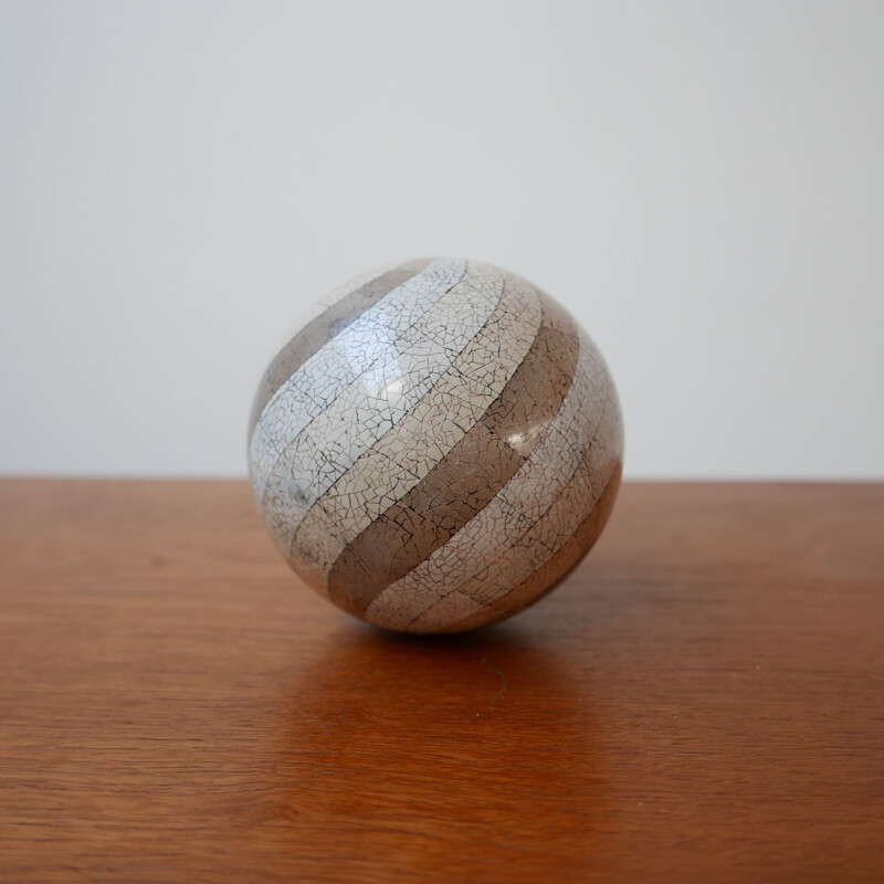 Vintage tessellated ceramic ball, England 1980