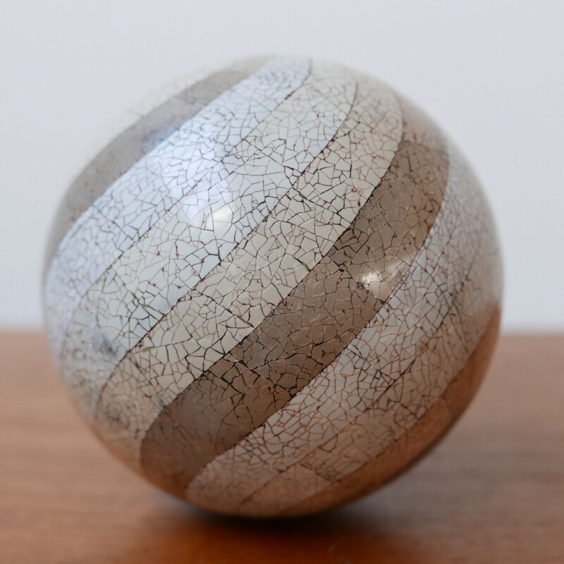 Vintage tessellated ceramic ball, England 1980