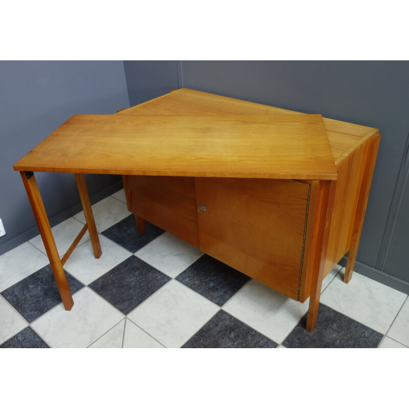 Vintage sideboard with rotating desk, 1960s