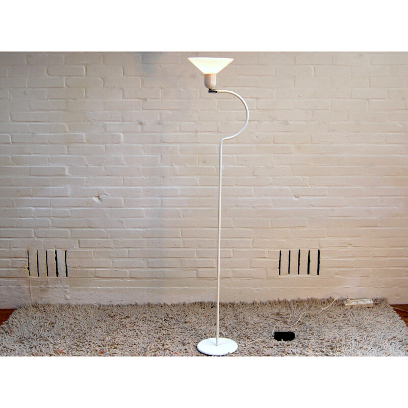 White metal floor lamp - 1970s