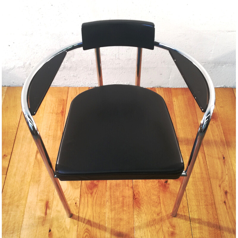 Artelano cadeira vintage em couro estofado