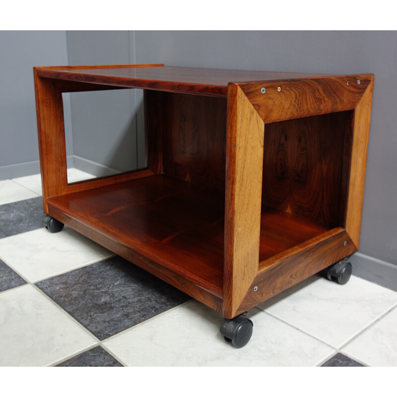 Vintage rosewood audio cart, 1970